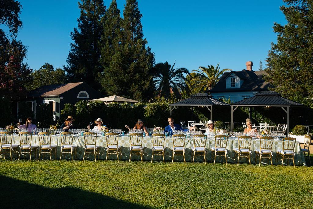 Jean-Charles Boisset Hosting an Event on the Green at Elizabeth Spencer in Rutherford