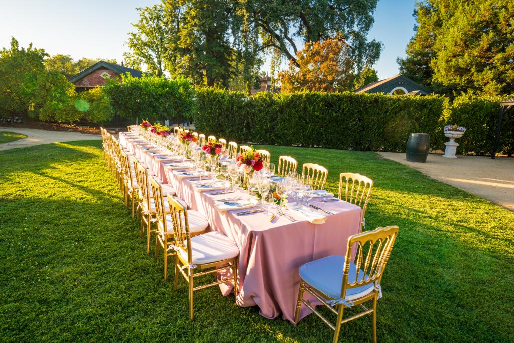 Elizabeth Spencer Dinner Table in the Garden
