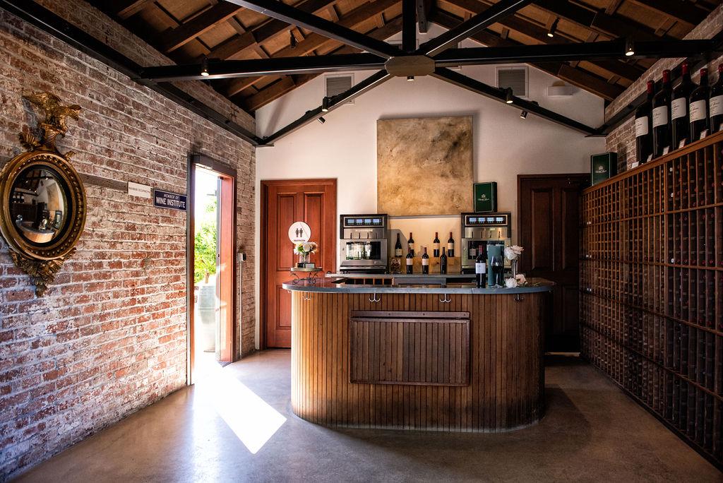 Interior of the Elizabeth Spencer tasting Room in Rutherford