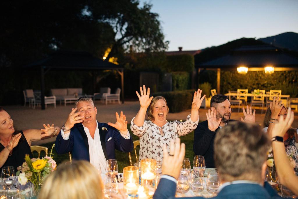 Elizabeth Spencer Winemaker Sarah Vandendriessche Attending an Evening Outdoor Event