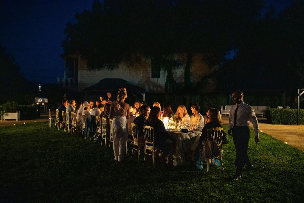 Guests Attending an Outdoor Event at Elizabeth Spencer in Rutherford
